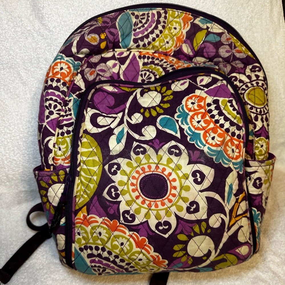 Vera Bradley purple paisley design backpack